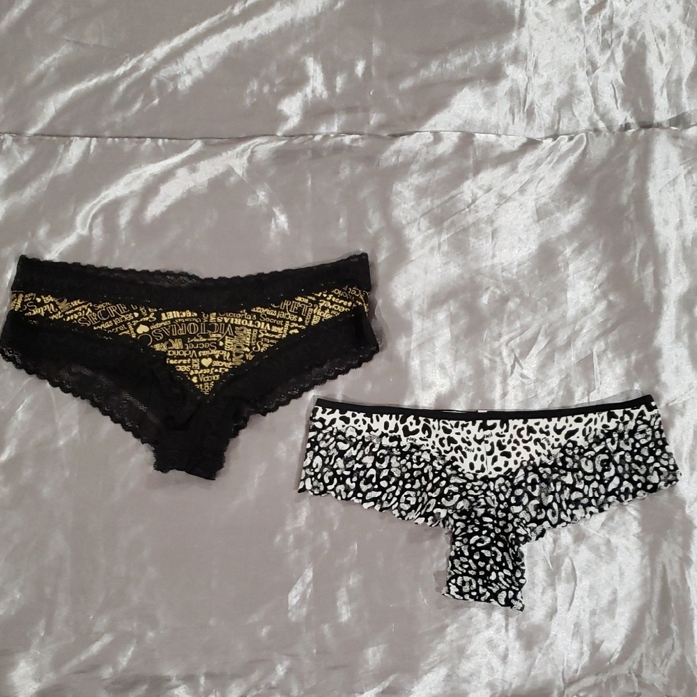 Black and Gold Lace Women's Victoria's Secret Panties
